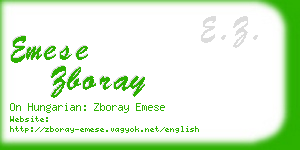 emese zboray business card